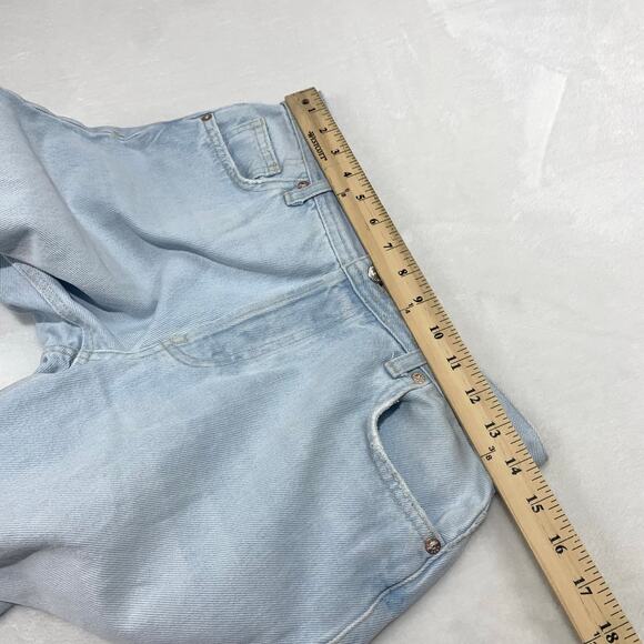 We The Free Jeans Maggie Mid Rise 26 Light Wash Straight Distressed Button Fly - Picture 11 of 16